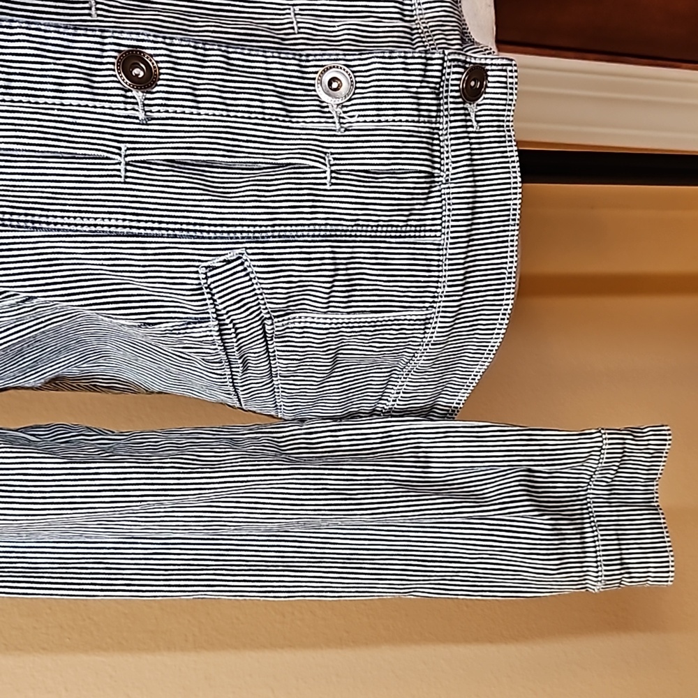 Baccini Jacket Button Down S Stripes Small Black … - image 6